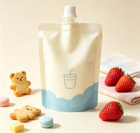 Pochettes souples composites portables de qualité alimentaire avec bec verseur pour yaourt, jus, soda, lait et autres boissons, taille personnalisable