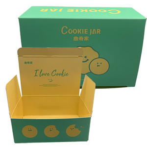 Boîtes à <span class=keywords><strong>biscuits</strong></span> rectangulaires imprimées sur mesure avec logo personnalisé, emballage alimentaire de qualité supérieure, vente en gros - Product Image 1