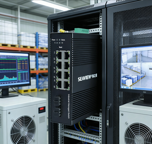 SEAVIEW EMC Bersertifikasi IP41 Industrial PoE Switch 8 PoE 2 Port Optik SFP Tegangan Lebar untuk Skenario Industri Berat - Product Image 2