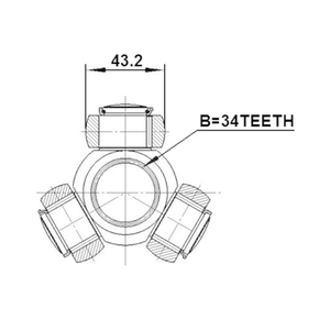 Pièces de rechange automatique <span class=keywords><strong>CV</strong></span> Joint trépied Joint Spider Joint 4E0498103 pour <span class=keywords><strong>Audi</strong></span> - Product Image 3