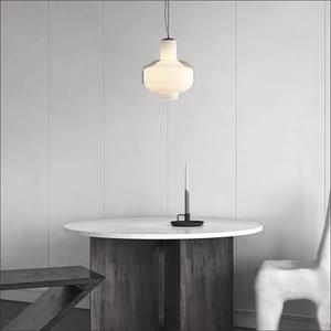 Postmodern Minimalist Glass Pendant Light Cream-Style Nordic for <b>Study</b> Bedroom Guest Room Entryway Dining Room-Middle Sized <b>Lamp</b> - Product Image 1