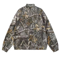 Vestes d'université lourdes avec logo brodé sur mesure Veste de camouflage à manches longues avec patchs d'impression vintage pour hommes
