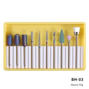 Lot de 10 embouts coniques en céramique pour <span class=keywords><strong>ponceuse</strong></span> électrique, pour manucure et pédicure, nettoyage des cuticules, tête de ponçage rotative NAD007 - Product Image 2