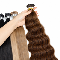 Extensions I-Tip Remy Vietnamiennes Kératine Teintées Double Weft Double Drawn Couleur Naturelle Grossiste