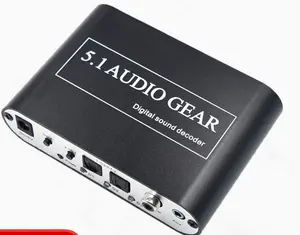 5.1 Audio Rush Digital Sound Decoder Converter-Optische Spdifcoaxial Om 5.1CH Analoge Audio (6RCA Output)