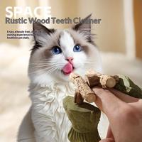Bâtonnet à mâcher en bois en forme d'arête de poisson avec herbe à chat pour chatons, jouet dentaire réaliste en forme de poisson pour chats, bâtonnet de stimulation pour chats, vente en gros