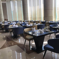 Fabrikpreis Maßanfertigung Luxus-Restaurant-Buffet Marmor-Tischplatte Café Hotel Restaurant Tisch und Stühle