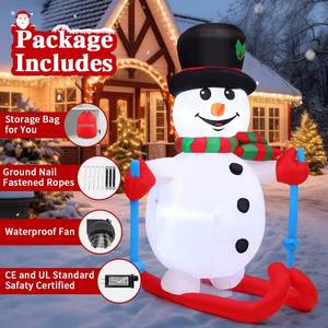Custom 6Ft Christmas Inflatables Snowman <b>Outdoor</b> Garden Lawn Built-In Leds 110V Child's <b>Xmas</b> Party Yard <b>Decorations</b> - Product Image 3