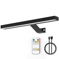 TSINYE LED applique murale moderne pour chambre à coucher lampes photo à piles 3 couleurs et luminosité lumière d'art rechargeable à intensité variable