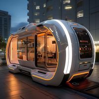 Maison préfabriquée moderne et écologique, villa modulaire intelligente et mobile