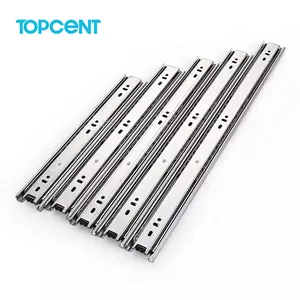TOPCENT Kitchen Cabiner Drawer 45mm SS201 / SS304 Normal Heavy Duty Ball Bearing Stainless Steel Drawer Slides