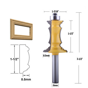Urijk — jeu de mèches de coupe à bois pour portes et tiroir, avec tige de 8mm en guise de toupie pour outils de travail du bois, 2 pièces - Product Image 2
