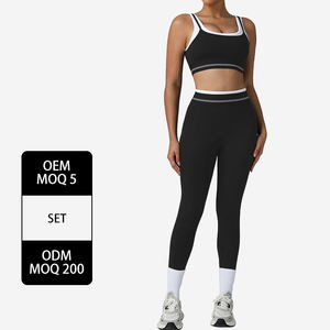 Ensemble de vêtements de <span class=keywords><strong>sport</strong></span> pour femmes personnalisé en 2 pièces, respirant, avec soutien-gorge de yoga à dos en <span class=keywords><strong>U</strong></span> et leggings de <span class=keywords><strong>sport</strong></span>, ensemble de fitness pour la salle de <span class=keywords><strong>sport</strong></span> - Product Image 3