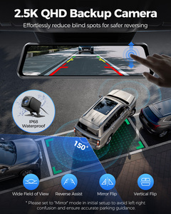 Azdome pg17 <span class=keywords><strong>Max</strong></span> gương Dashcam với ADAS BSD 12 "Rear <span class=keywords><strong>View</strong></span> gương máy ảnh với 5GHz Wifi điều khiển bằng giọng nói phía trước và phía sau Dash Cam 4k - Product Image 5