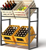 Support de caisse à boissons en métal pour caisses support de caisse à boissons autoportant pour l'emballage de vente par correspondance peu encombrant