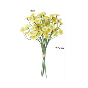 Fleurs artificielles Daisy, blanches et bleues, en plastique et soie, style nordique, décoration intérieure, accessoires de mariage, haute simulation - Product Image 5