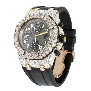 Montre élégante en acier inoxydable avec moissanite éclatante, finition glacée exquise, classique, automatique, mécanique, unisexe, luxe, étanche 5 BAR - Product Image 2
