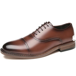 Zapatos de Hombre con Cordones, Punta Suave, Parte Superior de Tejido, Color Marrón, Suela de Goma Antideslizante, Entresuela de TPU, Aptos para Todas las Estaciones - Product Image 1
