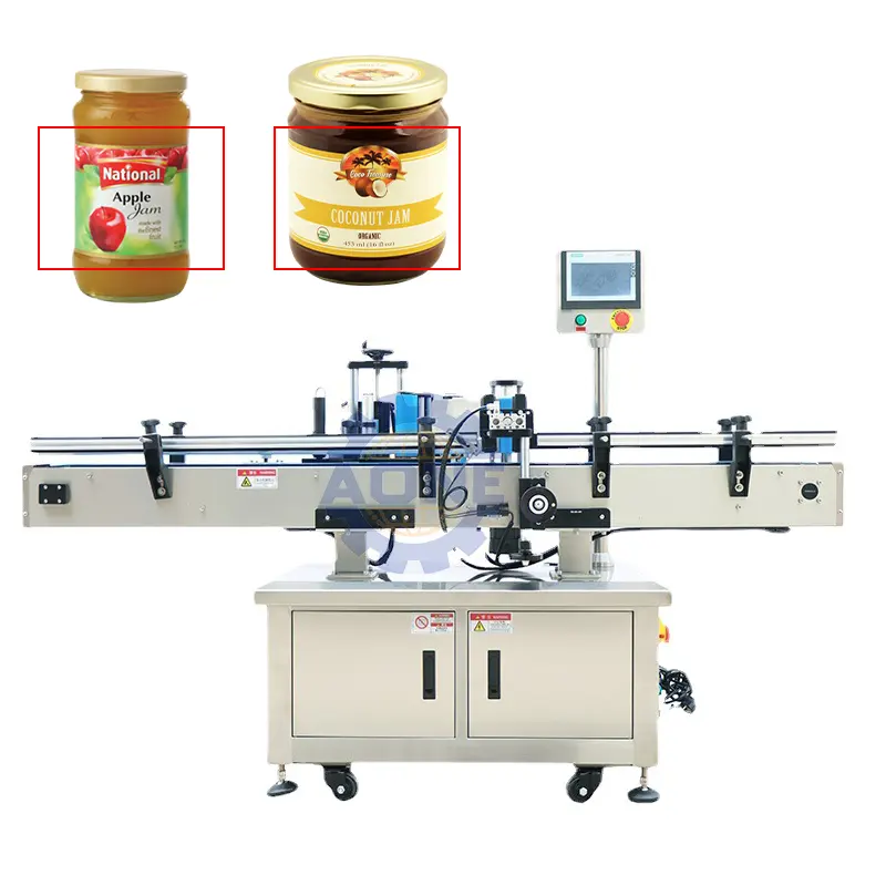 Detergent Bottle Label Machine Automatic Sauce Glass Can Round Bottle Sticker Labelling Machine