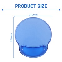 Tapis de souris de jeu en gel de silicone couleur unie avec repose-poignet transparent personnalisé, design antidérapant, en stock pour le bureau et la maison