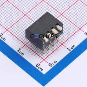 DSPV-04-LD-GET DIP Switch Through hole Component (THT) Switch Piano Key Single Pole Single Throw 4 2.54mm - Product Image 1
