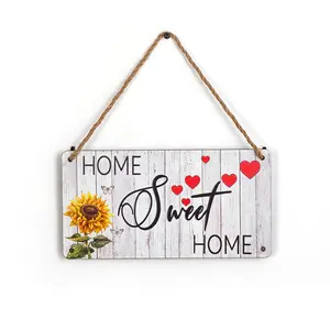 Wholesale/Customized Decorative Wood Board Painting Wall Decoration Hanging Wood Door Signs