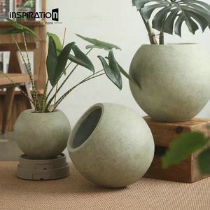 Best Seller vaso da pavimento alto vaso grigio leggero maculato - Product Image 4