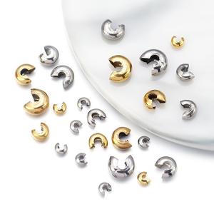 Fermoir demi-lune ouvert en acier inoxydable pour la fabrication de bracelets, plaqué or et argent, accessoires de bijouterie - Product Image 4