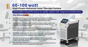 Sistema Láser de Holmio YAG 60W 70W 80W para Urología, Láser para Clínica, Litotricia, <span class=keywords><strong>Tratamiento</strong></span> de Eliminación de Cálculos HoLEP - Product Image 6