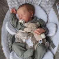 Poupées Bébés Mignonnes et Douces Reborn Factory Super Pas Cher Mini 17 Pouces Peau Peinte Avancée Poupée Bébé Mignonne Corps Entier en Silicone