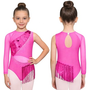 Traje de Danza Latina para Niñas de 6 a 16 Años, con Lentejuelas, Borlas y Flecos, para Prácticas, Presentaciones, Competiciones y Espectáculos - Product Image 2