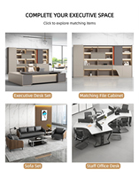 Table de conférence moderne de luxe en MDF avec gestion des câbles, bureau de salle de réunion pour 10 personnes