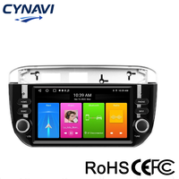 Autoradio multimédia Android 7 pouces pour Fiat Punto Linea 2010-2015 avec CarPlay, GPS intégré, caméra de recul, montage sur tableau de bord, stéréo