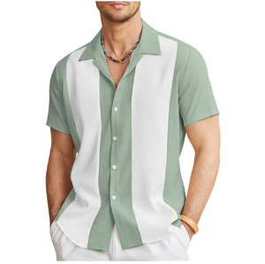 <span class=keywords><strong>Camisa</strong></span> Hawaiana <span class=keywords><strong>de</strong></span> Playa para <span class=keywords><strong>Hombre</strong></span>, Estilo Europeo Americano, Verano 2025, <span class=keywords><strong>Manga</strong></span> <span class=keywords><strong>Corta</strong></span>, Patrón <span class=keywords><strong>de</strong></span> <span class=keywords><strong>Rayas</strong></span> 3D, Venta al Por Mayor - Product Image 1