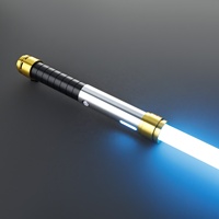 Sabre laser Nexussabers Gold Foil RGB avec lame durable, poignée métallique et mouvement fluide, jouet lumineux pour Star Wars