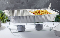 Einzelhandel verpackung 10er Pack Einweg-Tief dampf tisch behälter in halber Größe Brat schalen 9x13 Aluminium folien pfannen mit Deckel