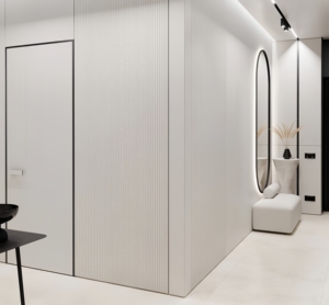 2025 <span class=keywords><strong>puertas</strong></span> interiores de madera maciza para dormitorio con diseño minimalista paneles de puerta decorativos ocultos instalados en el sitio - Product Image 6