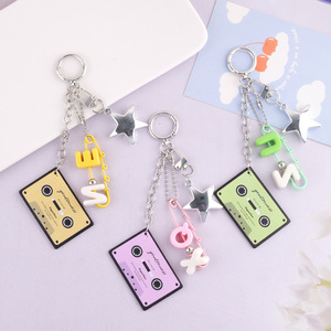 Mengda portachiavi <span class=keywords><strong>a</strong></span> cassetta colorata decorazione creativa con stella in stile ornamento da appendere per studenti accessorio chiave - Product Image 3