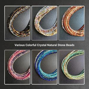 2025 bijoux de mode à la mode à la main <span class=keywords><strong>color</strong></span>é Boho tour de cou chaîne pierres précieuses cristal pierre naturelle perle collier pour femmes fille cadeau - Product Image 2