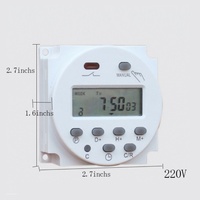 Minuteur numérique programmable LCD Hofujng CN101A, relais hebdomadaire, AC/DC 12V-240V 16A, IP22, matériau ABS, CN/GUA