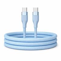 Cable de Carga Tipo C a Tipo C, 100W PD, Carga Rápida 5A, Cable USB C de Nailon Trenzado para IOS, MacBook, Samsung, iPad, Teléfono