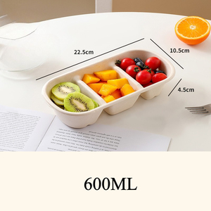 600ml 방수 고급 일회용 친환경 크라프트 종이 과일 포장 상자 (뚜껑 포함, 신선 과일 테이크 아웃용) - Product Image 2