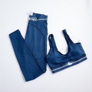 Set Yoga Pakaian Olahraga Wanita Pakaian Wanita Ropa Deportiva Mujer Grosir Produk Kustom Cina Pakaian Kebugaran & Yoga - Product Image 3