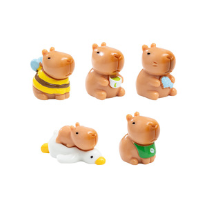Miniaturas de Animales de Resina, Mini Figuras de Capibara para el Tablero del Auto, Casa de Muñecas, Jardín de Hadas, Decoración del Hogar, Decoraciones de Cumpleaños - Product Image 5