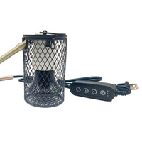 Lampe chauffante en céramique pour animaux de compagnie, chauffe-lézards et tortues, abat-jour isolant en maille anti-morsure et anti-brûlure pour reptiles