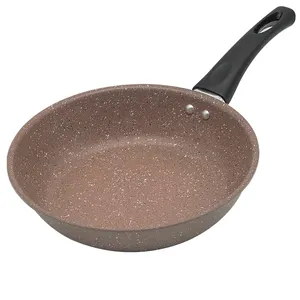 carbon steel non stick egg frying pan nonstick iron marble coating Chinese fry pan no stick kitchenware flat pan