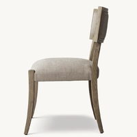 Mobilier de restaurant style américain rétro en bois massif chaises de salle à manger villa modèle mobilier de chambre personnalisable