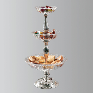 Plateau en cristal à <span class=keywords><strong>trois</strong></span> niveaux, pour dessert, thé d'après-midi, assiette de fruits, décoration de <span class=keywords><strong>la</strong></span> <span class=keywords><strong>maison</strong></span>, accessoires de vente en gros - Product Image 5