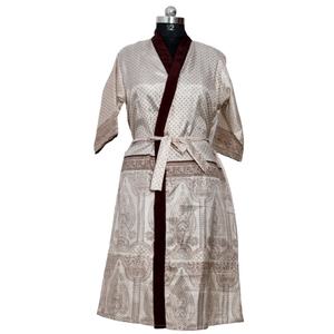 ชุดกิโมโนผ้าไหม ROB สำหรับผู้หญิงชุดเดรสแม็กซี่สำหรับใส่กลางคืนเสื้อคลุมอาบน้ำแบบทำด้วยมือชุดกิโมโนยาวสไตล์วินเทจสายรัดสปาเก็ตตี้ - Product Image 1