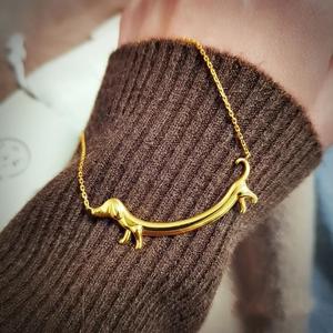 Nouveau mignon teckel chien collier à la mode créatif collier chaîne femmes colliers bijoux cadeau en acier inoxydable 18K Femme bijoux - Product Image 5